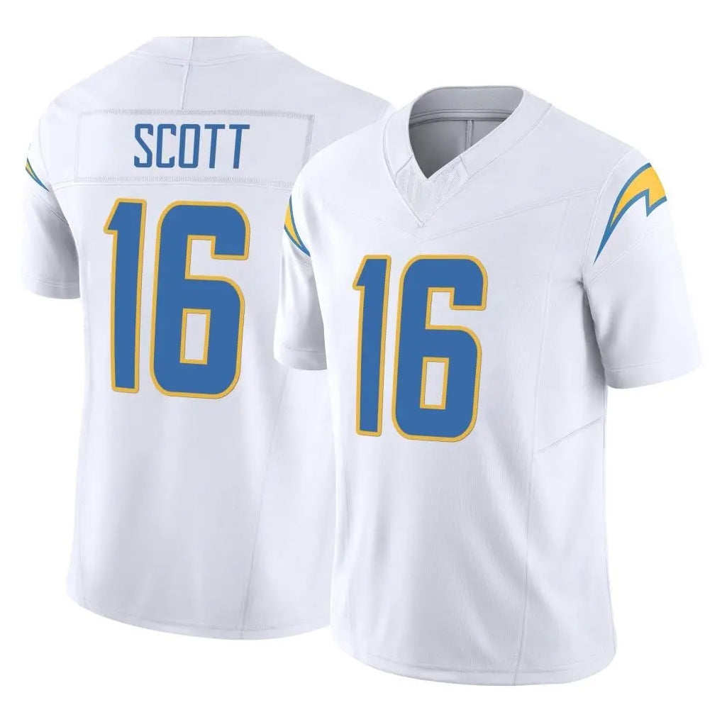 LA.Chargers #16 J.K. Scott Player White Limited Vapor F.U.S.E. Home Game Edoa Stitched Jerseys