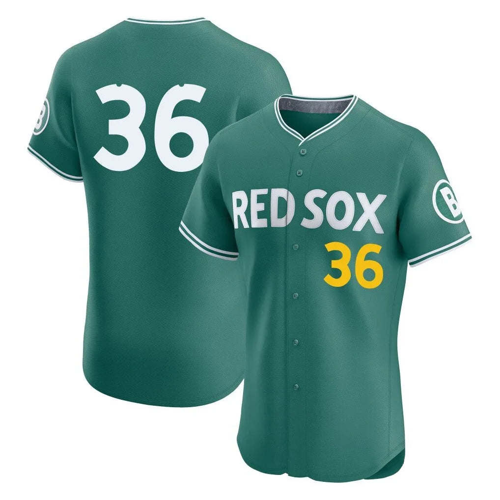 B.Red Sox #36 Triston Casas Player Green City Connect Limited Elite Home Game Edoa Stitched Jerseys