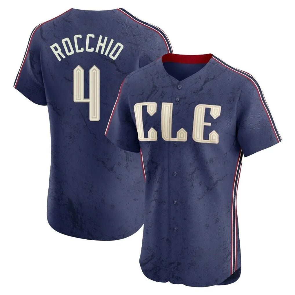 C.Guardians #4 Brayan Rocchio Player Navy City Connect Limited Elite Home Edoa Stitched Jerseys