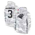 C.Panthers #3 Princely Umanmielen Player Arctic Camo Salute to Service Pullover Hoodies Limited Game Edoa Stitched Jerseys