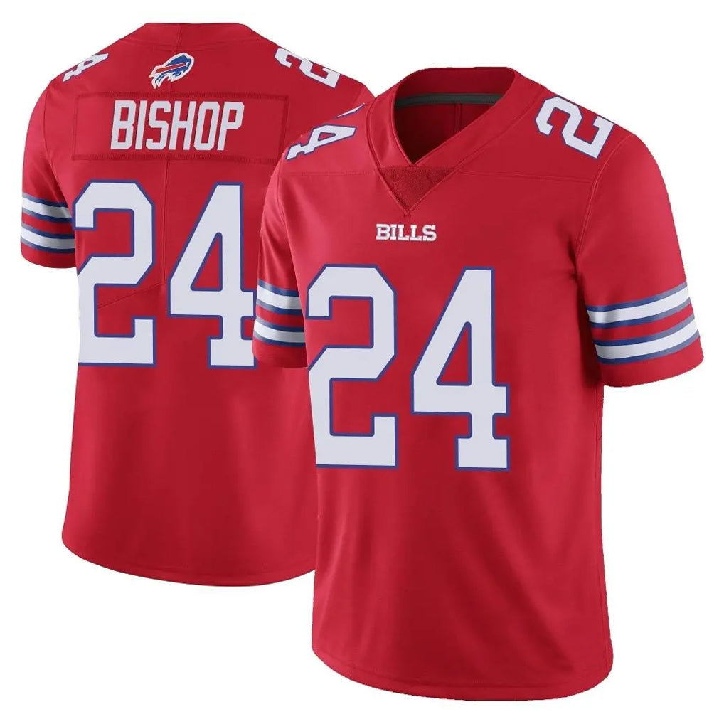 B.Bills #24 Cole Bishop Player Red Vapor Untouchable Limited Home Game Edoa Stitched Jerseys
