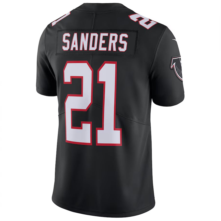 A.Falcons #21 Deion Sanders Player Black Limited Game Edoa Stitched Jerseys