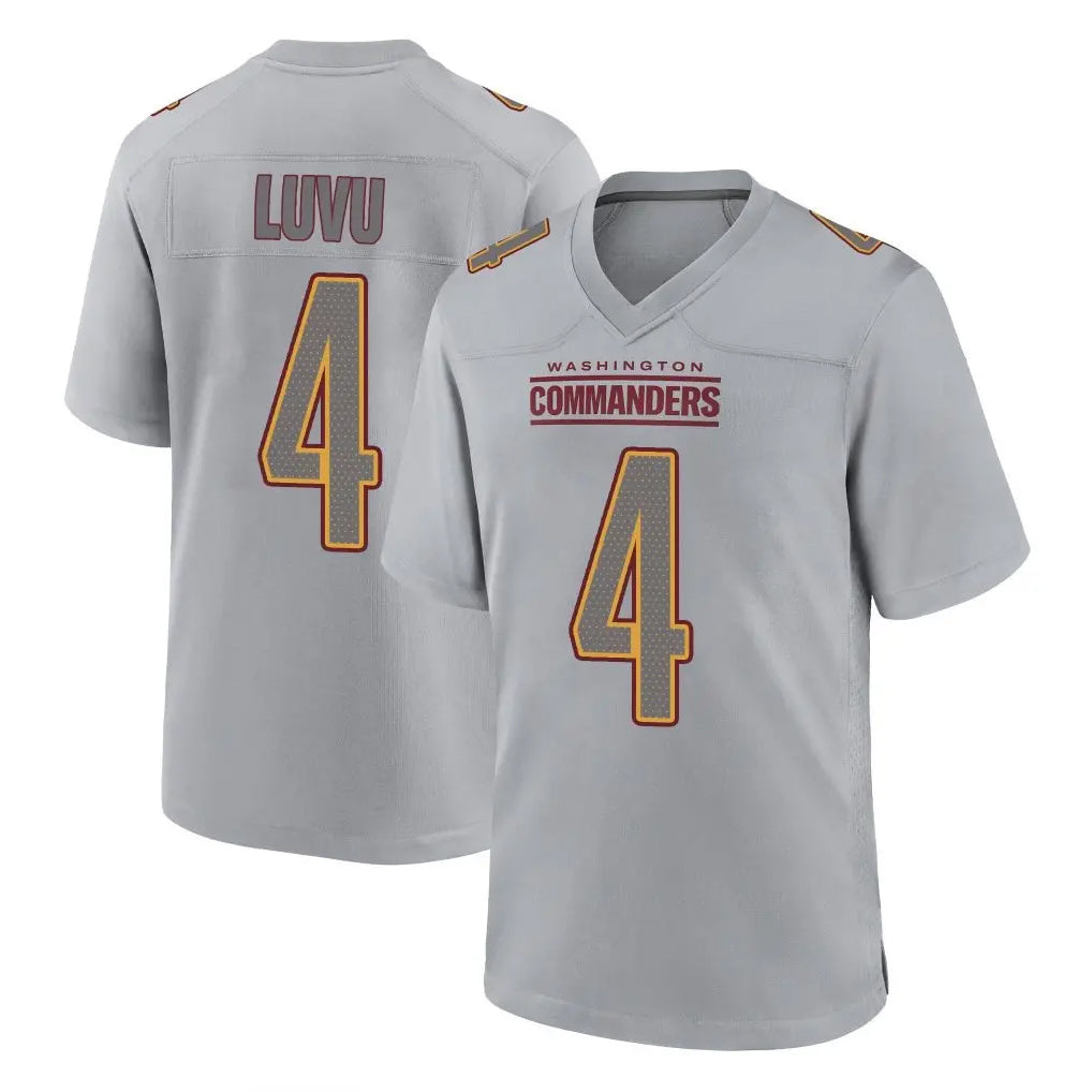 W.Commanders #4 Frankie Luvu Player Gray Atmosphere Fashion Home Game Edoa Stitched Jerseys