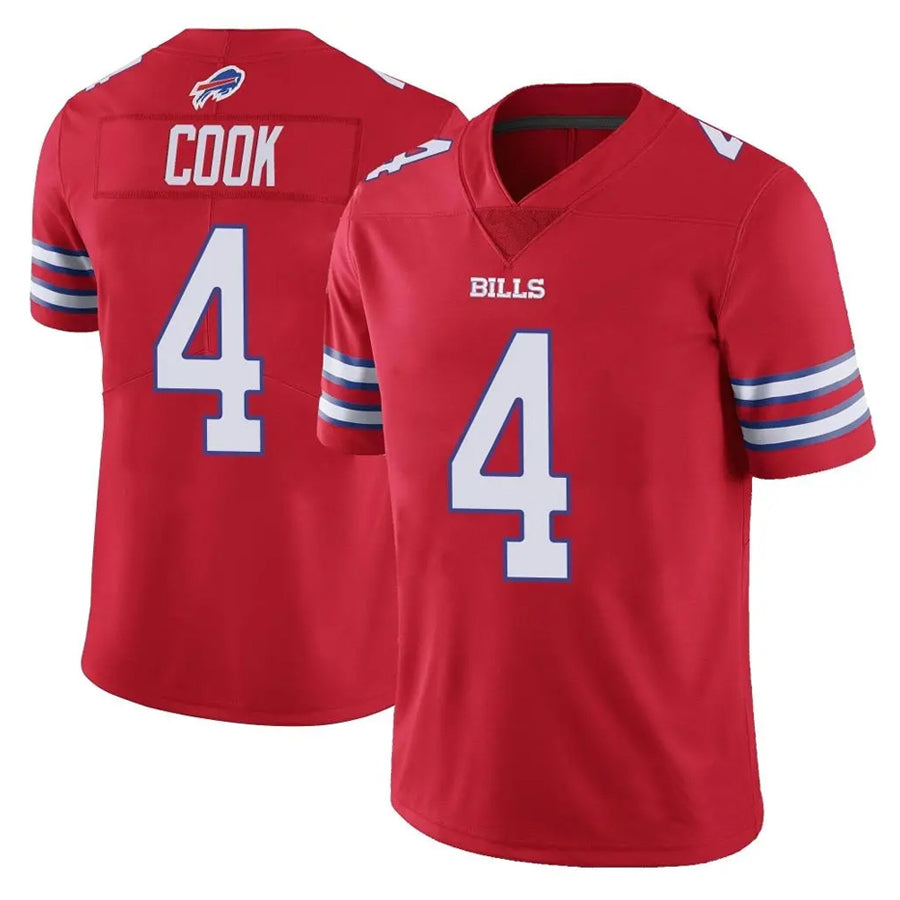 B.Bills #4 James Cook III Player Red  Vapor Untouchable Limited Edoa Stitched Jerseys