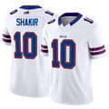 B.Bills #10 Khalil Shakir Player Vapor F.U.S.E. Limited White Edoa Stitched Jerseys