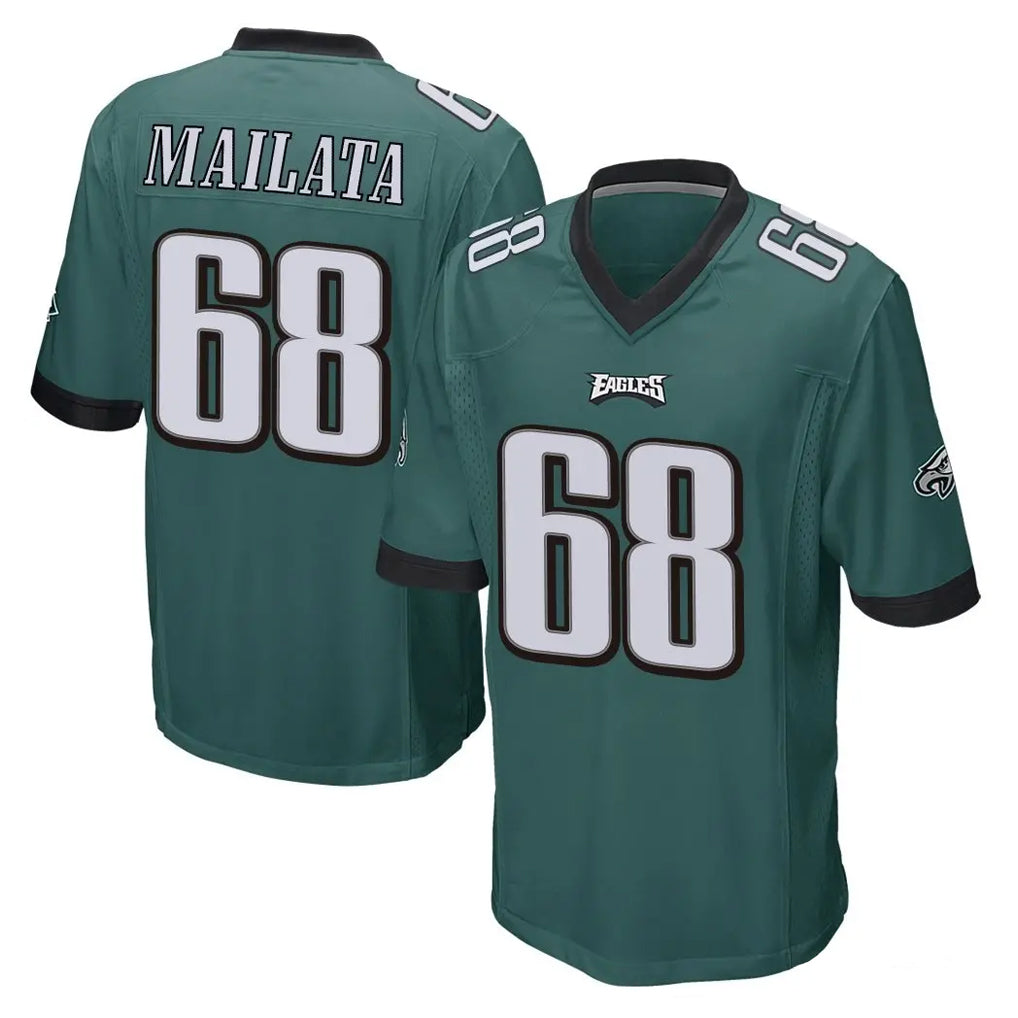 P.Eagles #68 Jordan Mailata Player Team Color Green Home Game Edoa Stitched Jerseys