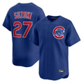 C.Cubs #27 Seiya Suzuki Player Royal Limited Home Edoa Stitched Jerseys