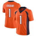 D.Broncos #1 Evan Engram Player Orange Color Vapor Untouchable Limited Game Edoa Stitched Jerseys