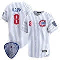 C.Cubs #8 Ian Happ Player White Pinstripe Vapor Premier Limited Home Edoa Stitched Jerseys