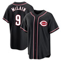 C.Reds #9 Matt McLain Player Black Fashion Out Home Game Edoa Stitched Jerseys
