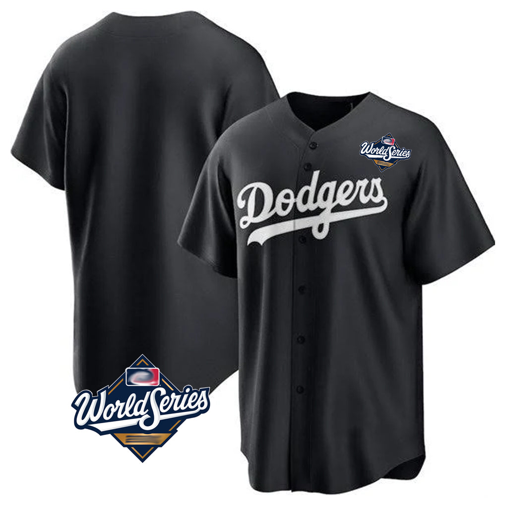 LA.Dodgers ## Dodgers Blank Player Black Pitch Fashion World Series T-shirt Edoa Stitched Jerseys