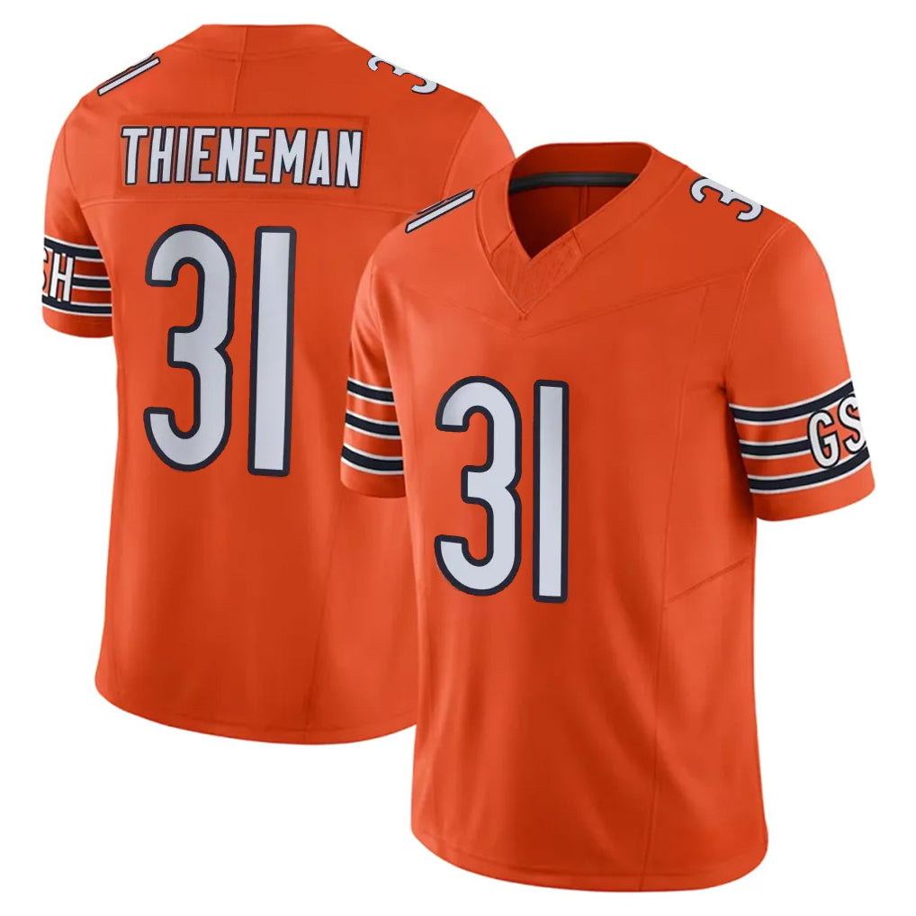 C.Bears #31 Dillon Thieneman Player Orange Vapor F.U.S.E. Limited Home Game Edoa Stitched Jerseys