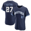 C.Cubs #27 Seiya Suzuki Player Navy City Connect Limited Elite Home Edoa Stitched Jerseys