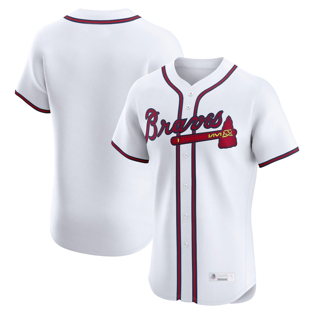 A.Braves ## Braves Blank Player White Gold Limited Elite Home Game Edoa Stitched Jerseys