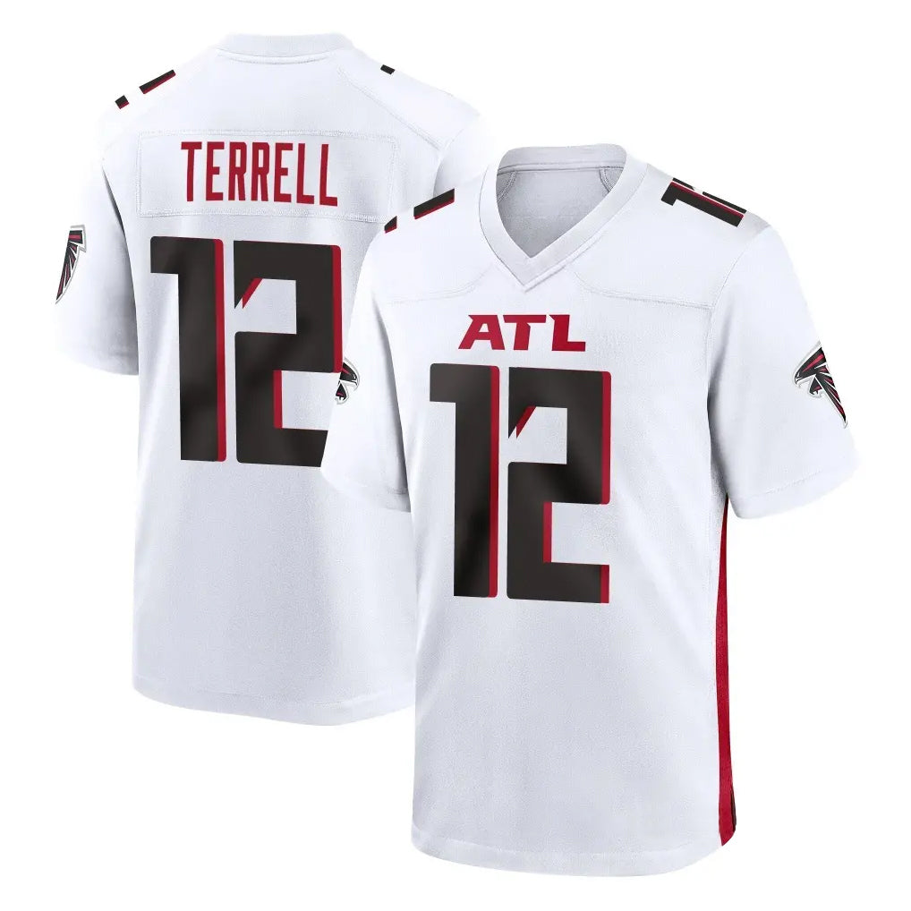 A.Falcons #12 Avieon Terrell Player White Home Game Edoa Stitched Jerseys