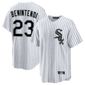 C.White Sox #23 Andrew Benintendi Player White Stripe Home Game Edoa Stitched Jerseys