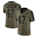 B.Bills #47 Christian Benford Player Olive Salute To Service Limited Edoa Stitched Jerseys