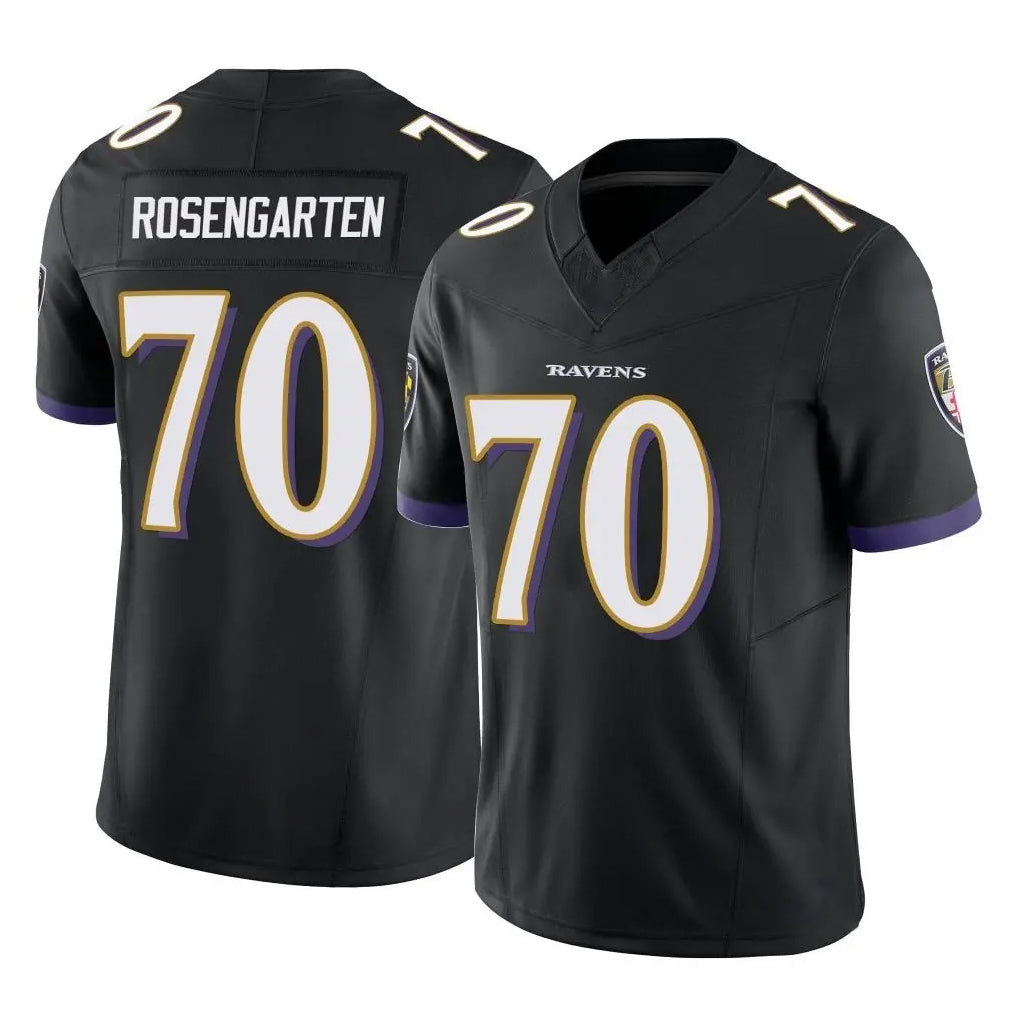 B.Ravens #70 Roger Rosengarten Player Black Vapor F.U.S.E. Limited Edoa Stitched Jerseys