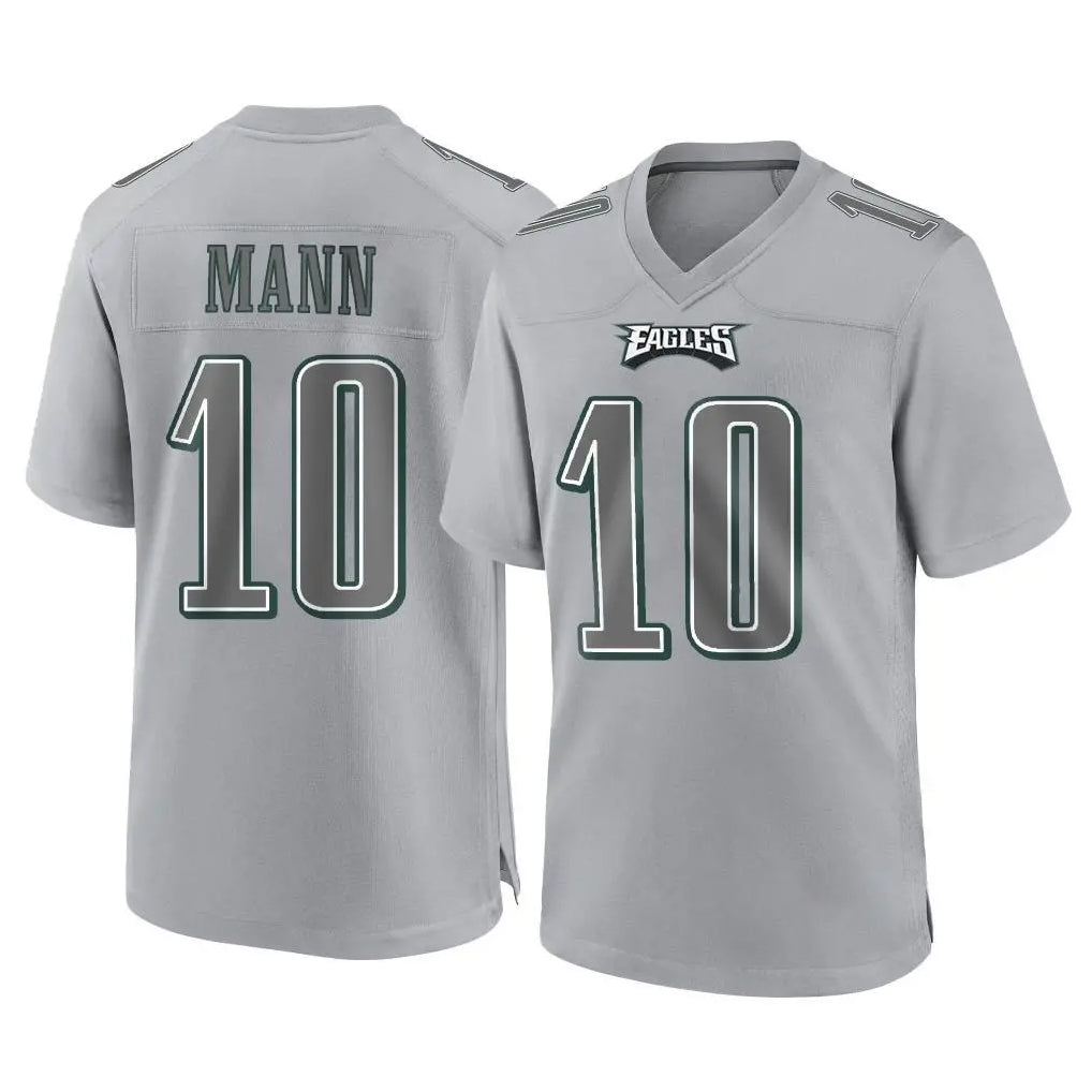 P.Eagles #10 Braden Mann Player Gray Atmosphere Fashion Home Game Edoa Stitched Jerseys