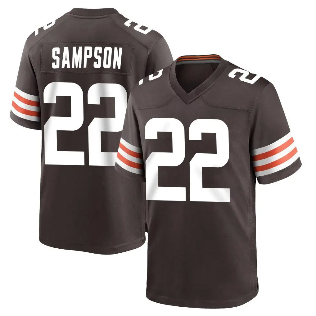 C.Browns #22 Dylan Sampson Player Brown Home Game Edoa Stitched Jerseys