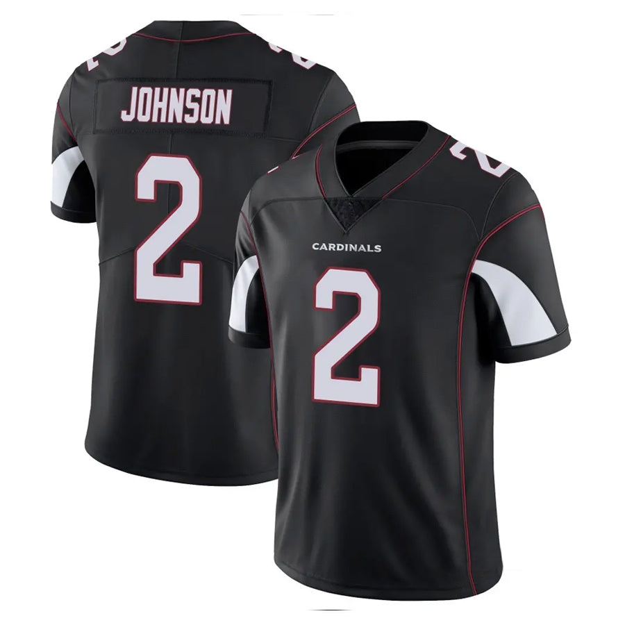 A.Cardinals #2 Will Johnson Player Black Vapor Limited Home Game Edoa Stitched Jerseys