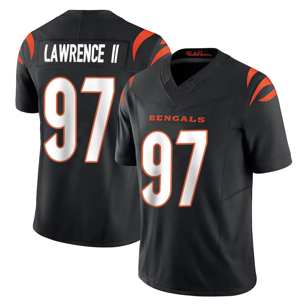 C.Bengals #97 Dexter Lawrence II Player Black Vapor F.U.S.E. Limited Home Game Edoa Stitched Jerseys