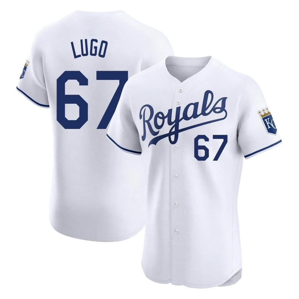 KC.Royals #67 Seth Lugo Player White Alt Limited Elite Home Edoa Stitched Jerseys