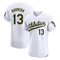 Athletics #13 Luis Barrera Player White Limited Elite Home Game Edoa Stitched Jerseys