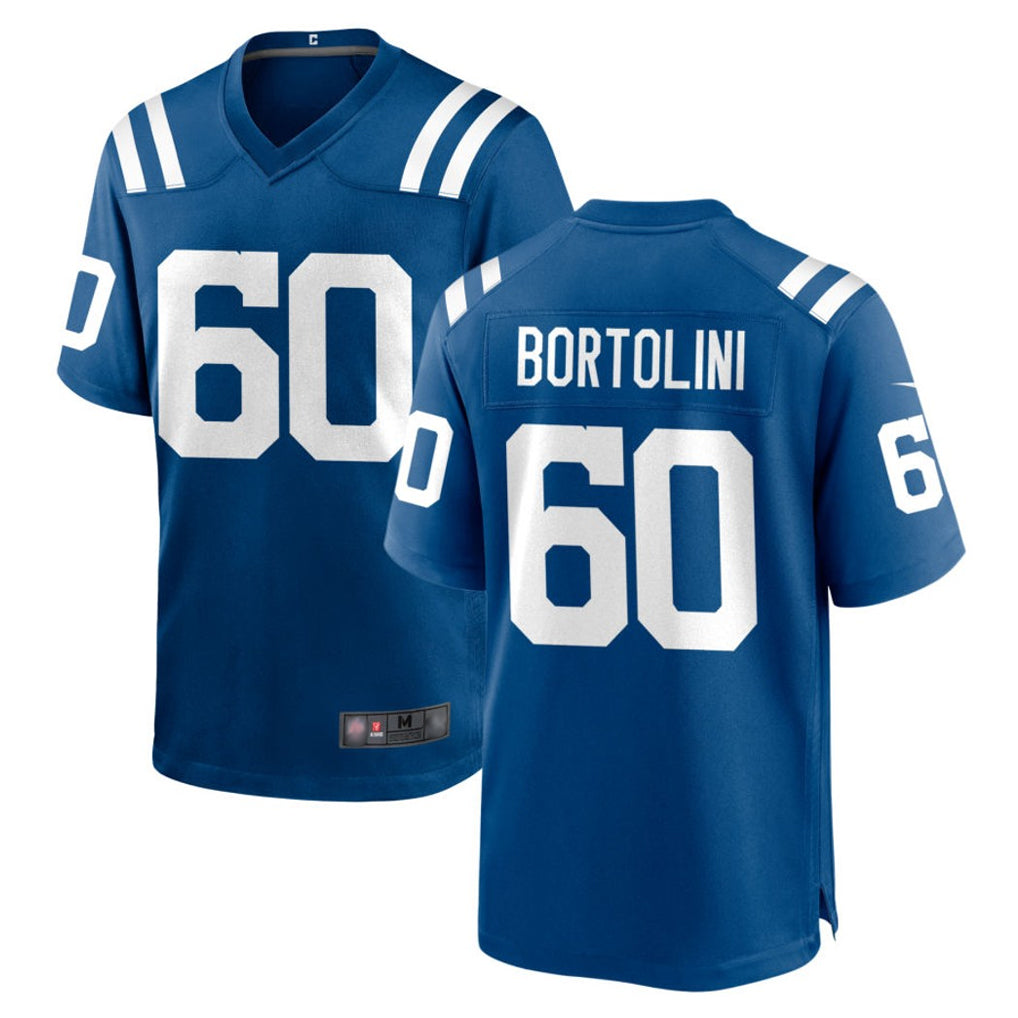 IN.Colts #60 Tanor Bortolini Player Royal Home Game Edoa Stitched Jerseys