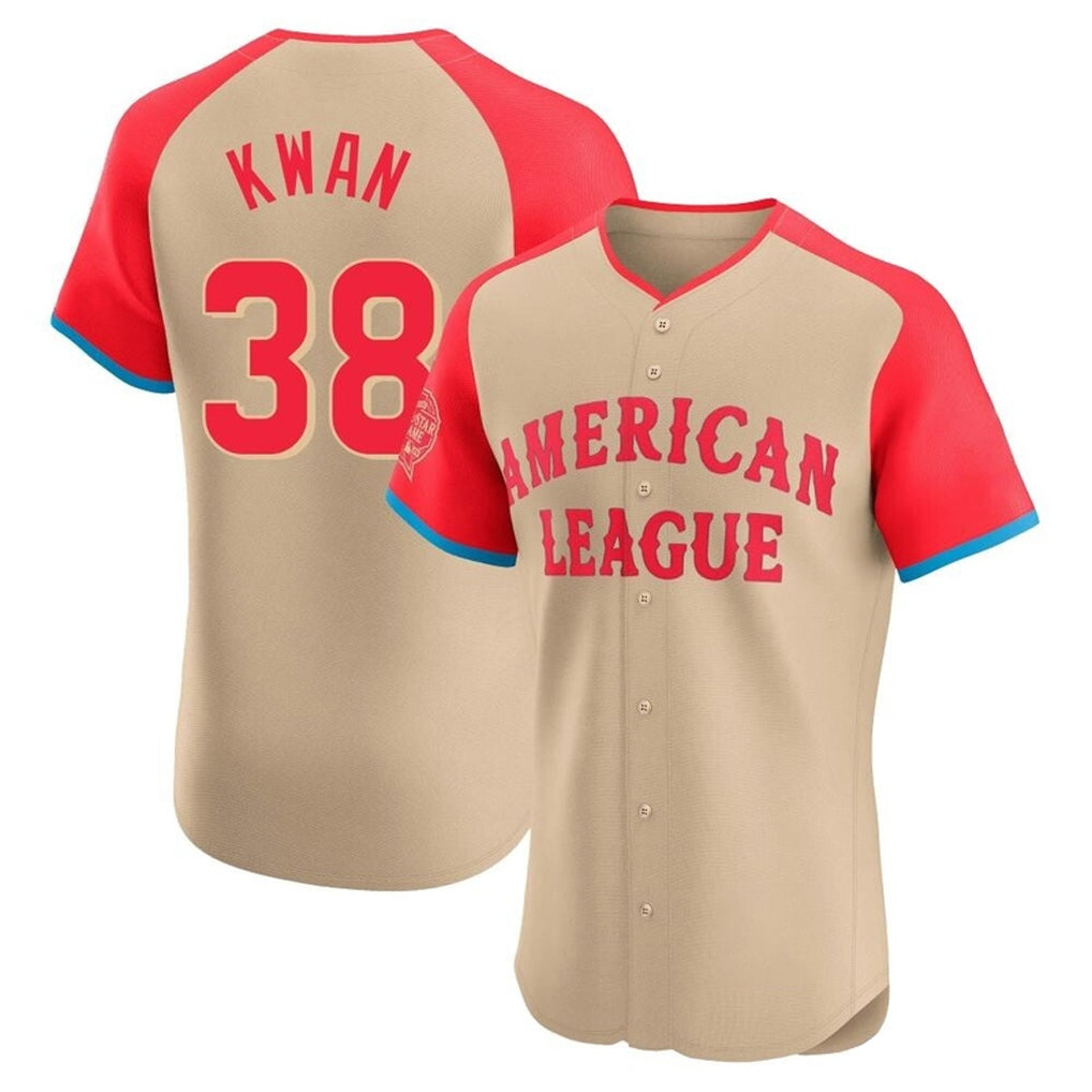 C.Guardians #38 Steven Kwan Player Cream American League All-Star Limited Elite Home Edoa Stitched Jerseys