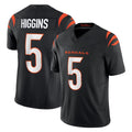 C.Bengals #5 Tee Higgins Player Black Vapor F.U.S.E. Limited Home Game Edoa Stitched Jerseys