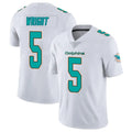 M.Dolphins #5 Jaylen Wright Player White Limited Vapor Untouchable Home Game Edoa Stitched Jerseys