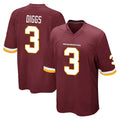 W.Commanders #3 Stefon Diggs Player Burgundy Team Color Home Game Edoa Stitched Jerseys