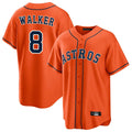 H.Astros #8 Christian Walker Player Orange Home Game Edoa Stitched Jerseys