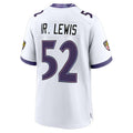 B.Ravens #52 Ray Lewis Player White Home Game Edoa Stitched Jerseys