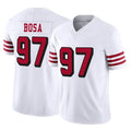 SF.49ers #97 Nick Bosa Player White Limited Alternate Vapor F.U.S.E. Home Game Edoa Stitched Jerseys