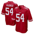 SF.49ers #54 Fred Warner Player Red Home Game Edoa Stitched Jerseys