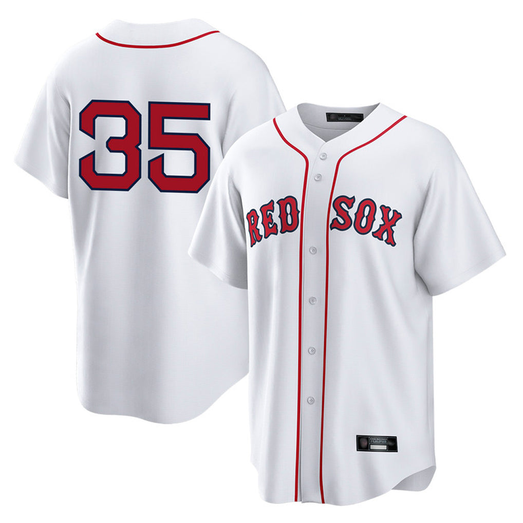B.Red Sox #35 Garrett Crochet Player White Home Game Edoa Stitched Jerseys