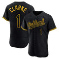 Athletics #1 Denzel Clarke Player Black Snake Skin City Limited Elite Home Game Edoa Stitched Jerseys