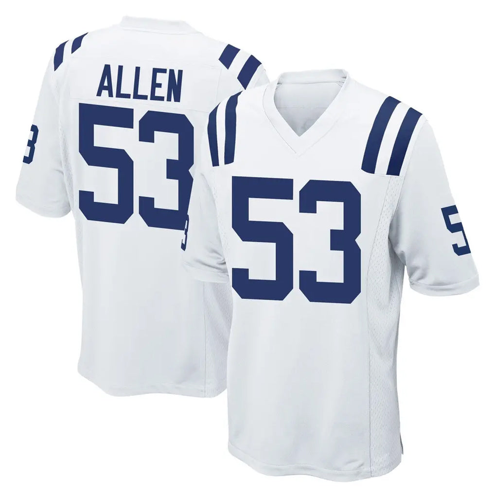 IN.Colts #53 CJ Allen Player White Home Game Edoa Stitched Jerseys