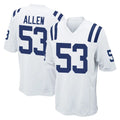 IN.Colts #53 CJ Allen Player White Home Game Edoa Stitched Jerseys