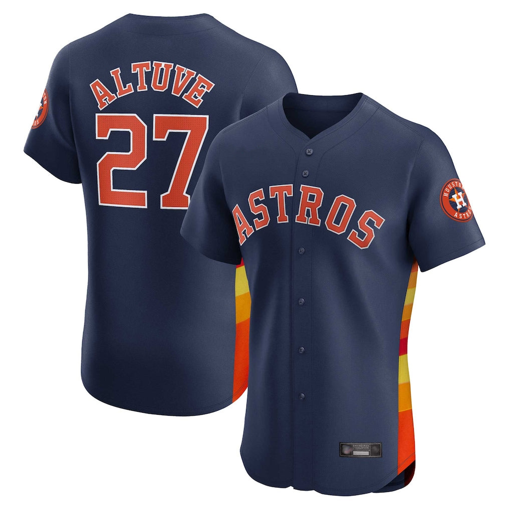 H.Astros #27 Jose Altuve Player Navy Limited Elite Home Edoa Stitched Jerseys