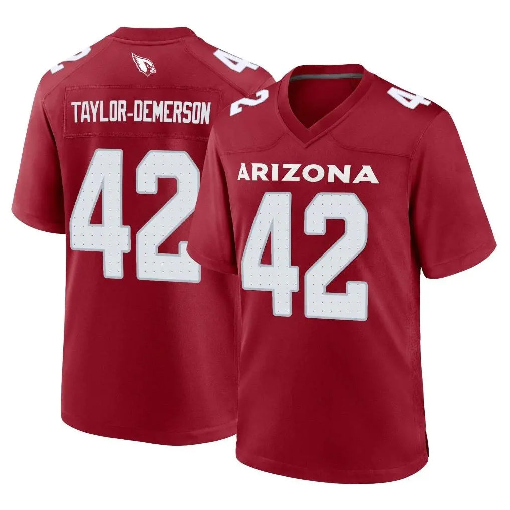 A.Cardinals #42 Dadrion Taylor-Demerson Player Cardinal Limited Home Game Edoa Stitched Jerseys
