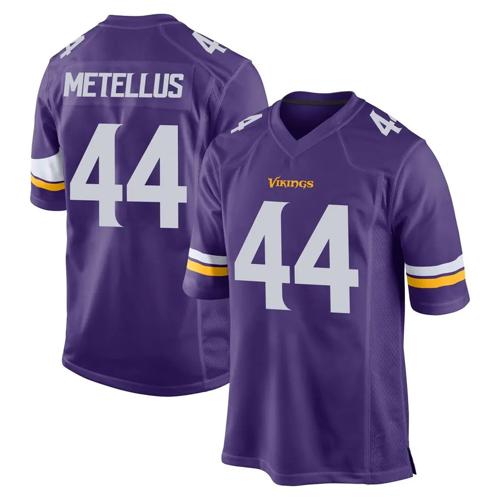 M.Vikings #44 Josh Metellus Player Purple Home Game Edoa Stitched Jerseys
