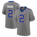 B.Bills #2 DJ Moore Player Gray Nickel City Home Game Edoa Stitched Jerseys