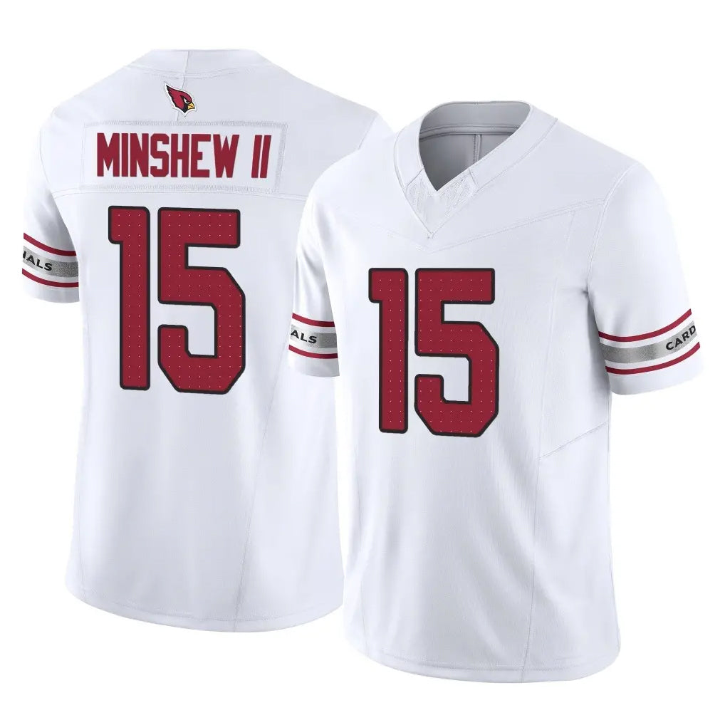 A.Cardinals #15 Gardner Minshew II Player White Vapor F.U.S.E. Limited Home Game Edoa Stitched Jerseys