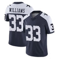 D.Cowboys #33 Javonte Williams Player Navy-White Limited Alternate Vapor Untouchable Home Game Edoa Stitched Jerseys