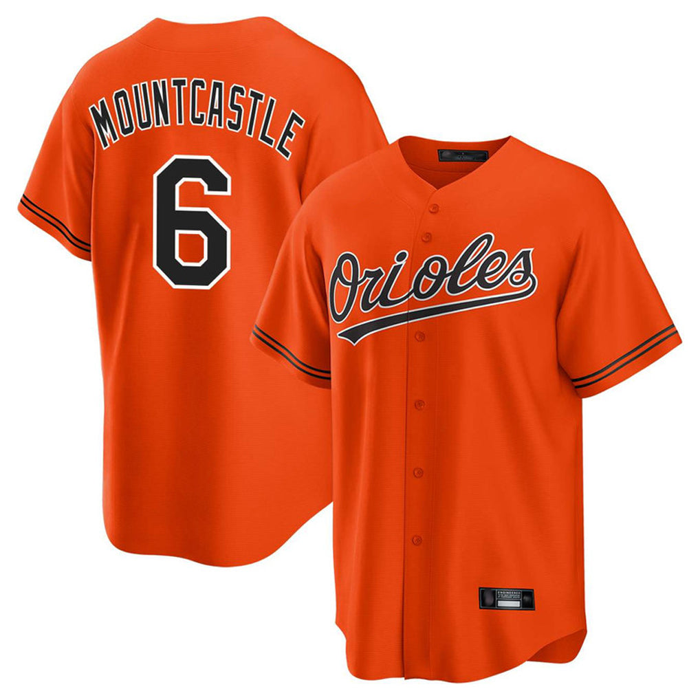 B.Orioles #6 Ryan Mountcastle Player Orange Home Game Edoa Stitched Jerseys