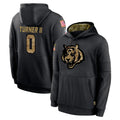 C.Bengals #0 DJ Turner II Player Black Salute to Service Pullover Hoodies Limited Edoa Stitched Jerseys