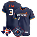 H.Astros #3 Jeremy Pe?a Player Navy City Connect Texas Patch Vapor Premier Limited Elite Home Edoa Stitched Jerseys